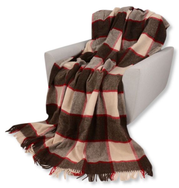 Koc Wełniany W Kratę 150X200 12177 zdjęcie 1