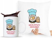 Zestaw Poduszka + Kubek Prezent Dla Piekarza Z Nadrukiem Ze Zdjęciem