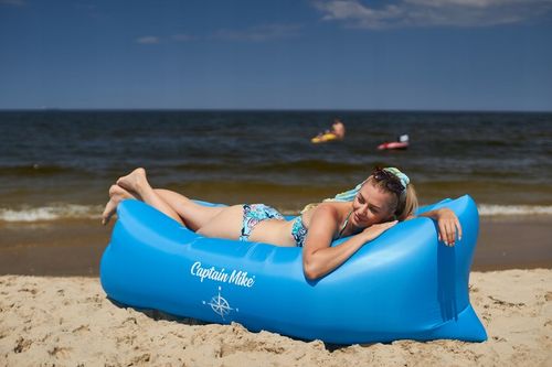 WYTRZYMAŁY Materac DMUCHANY Lazy Bag Leżak NA PLAŻĘ AIR SOFA Captain Mike na Arena.pl