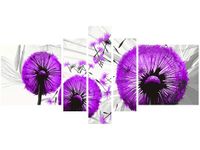 80CM 160CM OBRAZ 5 ELEM DMUCHAWCE FIOLECIE DRUK ŚCIENNY
