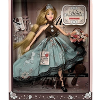 Lalka Księżniczka Z Bląd Włosami Korona Kwiaty Sukienka Wx147-1