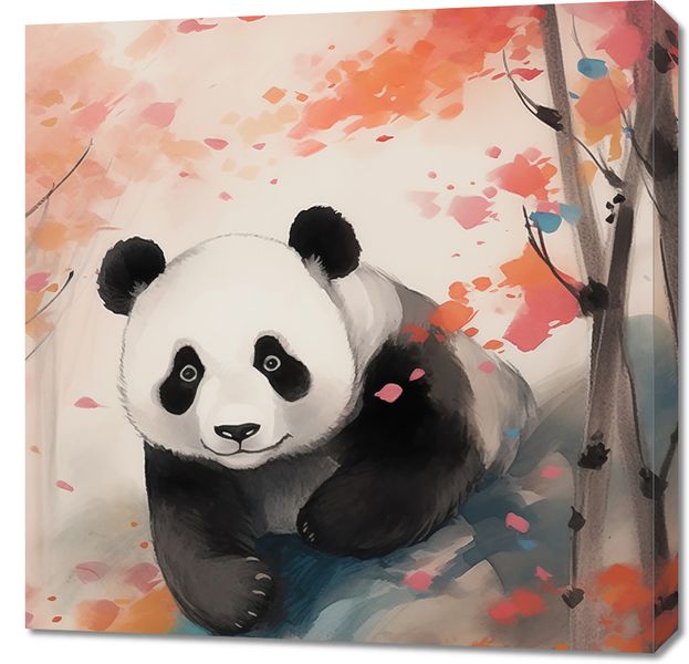 Obraz 70x70cm Panda wśród Klonów zdjęcie 1