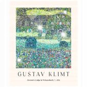 Plakat 50x40 Gustaw Klimt domek w lesie art reprodukcja BOHO 20 WZORÓW