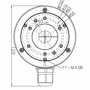 Puszka HIKVISION uchwyt DS-1280ZJ-XS BLACK czarna adapter do montażu kamer na Arena.pl