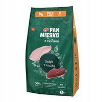 Pan Mięsko karma sucha dla psa z ziołami indyk z kaczką chrupki M 9kg