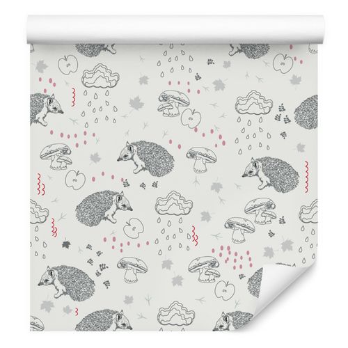 Tapeta Do Pokoju Dziecięcego JEŻE Chmurki Jabłka na Arena.pl