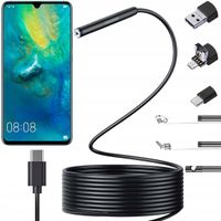 2 x Kamera inspekcyjna endoskopowa micro USB + USB-C + USB Full HD 5m 8mm E