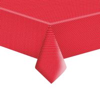Obrus papierowy czerwony w białe kropki, 120x180 cm