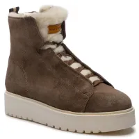 Marc O'Polo Botki damskie - ocieplane zamszowe - rozmiar 40 - brązowy nubuk