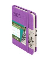 KALENDARZ 2026 AWANGARDA A7 TDW FIOLETOWY ANTRA