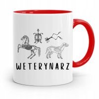 Kubek Czerwony Weterynarza Weterynarz Prezent Z Nadrukiem Ze Zdjęciem