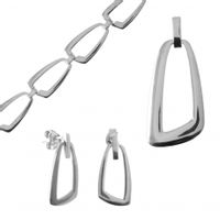 SREBRNY KOMPLET GŁADKI MINIMALIZM SREBRO PRÓBY 925