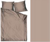Pościel satyna bawełniana jednobarwna 160x200 Bielbaw beżowa