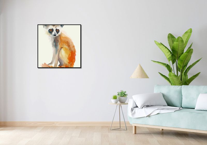 Plakat 70x70cm Lemurek zdjęcie 4