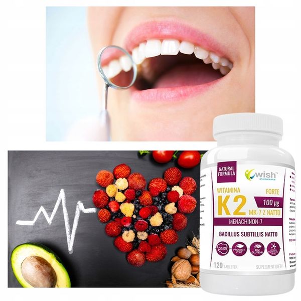 WITAMINA K2 MK-7 z natto Forte 100mcg 120 tabletek zdjęcie 3