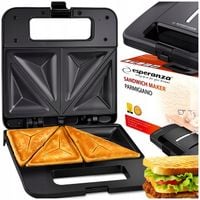 TOSTER OPIEKACZ DO KANAPEK TOSTÓW SANDWICH 1000W NIEPRZYWIERAJĄCA