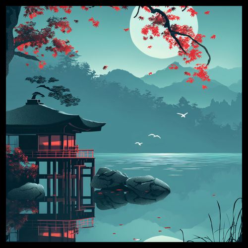 Plakat 40x40cm Japoński Pawilon na Arena.pl