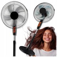 WENTYLATOR PODŁOGOWY STOJĄCY BIUROWY WIATRAK 5 ŁOPATEK OBROTOWYCH