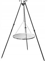 GRILL TRÓJNÓG NAD PALENSIKO OGNISKOWY OGRODOWY +RUSZT GRILLOWY 80cm OGNISKO