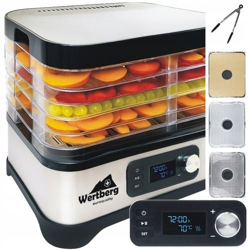 suszarka spożywcza do grzybów owoców warzyw ziół INOX 5 sit 450 W na Arena.pl