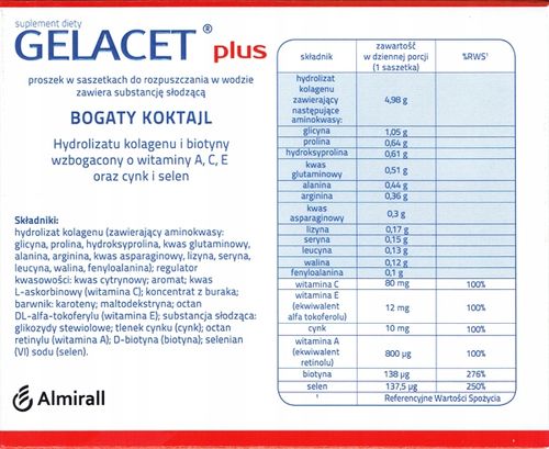 Gelacet Plus 21 saszetek na Arena.pl