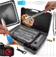 GRILL NA KARTUSZE GAZOWE KUCHENKA GAZOWA TURYSTYCZNY PRZENOŚNY Z PATELNIĄ