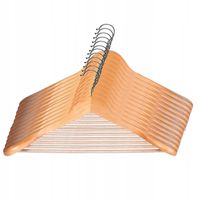 WIESZAKI DREWNIANE NA UBRANIA SPODNIE DO SZAFY 12x