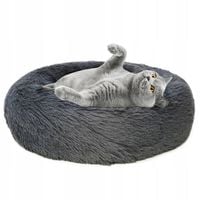 LEGOWISKO WŁOCHATE PLUSZOWE DLA KOTA CIEPŁE I MIĘKKIE POSŁANIE S 50cm