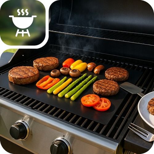 12x MATA TEFLONOWA TACKA NA GRILLA DO PIECZENIA SMAŻENIA WIELORAZOWA na Arena.pl