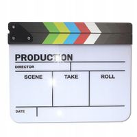 KLAPS FILMOWY Studyjny do Filmu PRODUCTION 30x25cm Kolorowy na Flamastry