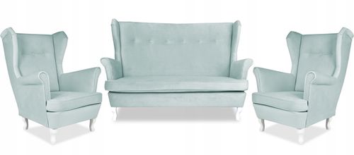 Zestaw wypoczynkowy mebli uszak ARI sofa fotele skandynawskie Family Meble na Arena.pl