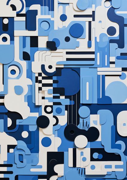 Plakat 59,4x84,1cm Niebieski Labirynt zdjęcie 1