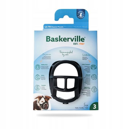 BASKERVILLE ULTRA 3 MUZZLE Kaganiec FIZJOLOGICZNY dla Psa LEKKI M 27/7cm na Arena.pl