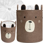 KOSZ NA ZABAWKI ZAMYKANY DUŻY POJEMNIK ORGANIZER MIŚ PREMIUM XXL 63l