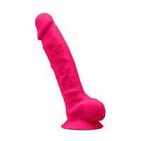 dildo z przyssawką 24 cm model 1 9" fuchsia silexd
