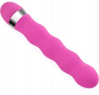 Elegancki falisty wibrator do pochwy i anusa mocny