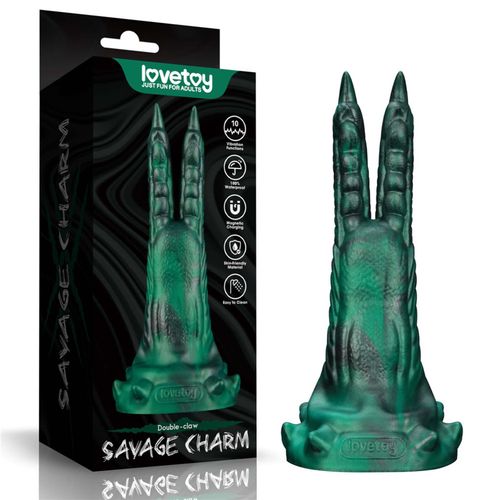 savage charm double-claw vibrating silicone dildo na Arena.pl