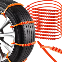 Łańcuchy Śniegowe Opaski Zaciskowe Antypoślizgowe Na Koła 10 Sztuk