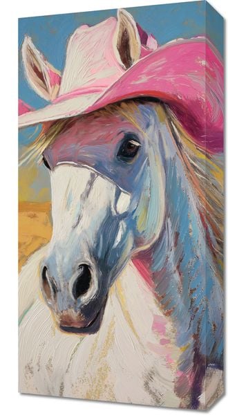 Obraz 30x60cm Różowy Kapelusz zdjęcie 1