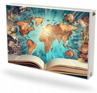 Mata magnetyczna magnes na grzejnik kaloryfer na wymiar MAPA ŚWIATA KSIĄŻKA