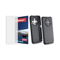 Szkło Hybrydowe Do Hammer Iron 6 - 6,56 + Etui Silikonowe Matowe Czarne Tpu