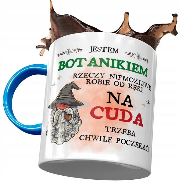 Kubek Błękitny Dla Botanika Na Cuda Prezent Z Nadrukiem Ze Zdjęciem zdjęcie 1