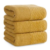 Ręcznik 70X140 cm musztardowy gramatura 500 g/m² bordiura welwet