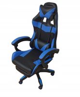 Fotel Gamingowy TS-046A dla Gracza Obrotowy CZARNO-NIEBIESKI