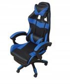 Fotel Gamingowy TS-046A dla Gracza Obrotowy CZARNO-NIEBIESKI