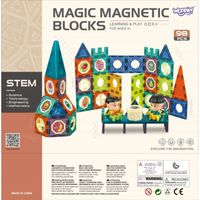 Klocki Magnetyczne Zamek 98 el. WOOPIE