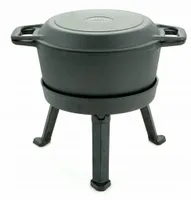 Kociolek zeliwny na ognisko 5l kociolek do gotowania na ognisku patelnia