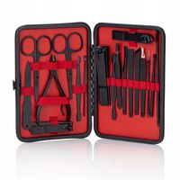 Zestaw 18 Akcesoriów Kosmetycznych Do Manicure, Pedicure I Zabiegów Na Twar