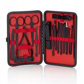 Zestaw 18 Akcesoriów Kosmetycznych Do Manicure, Pedicure I Zabiegów Na Twar