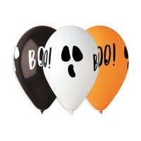 balony halloween boo 13",5szt. kolorowe,czary